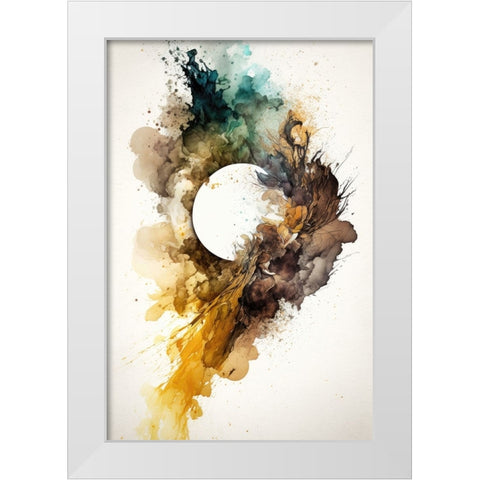 Sunburst in Autumn White Modern Wood Framed Art Print by Mauro