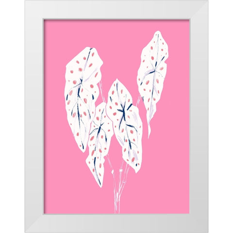 Begonia Maculata Pink White Modern Wood Framed Art Print by Gulina, Francesco