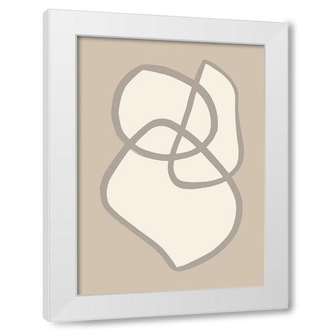 Shape 11 White Modern Wood Framed Art Print by Pictufy Studio