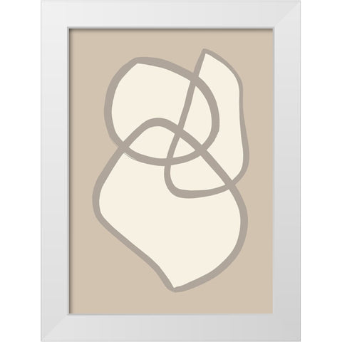 Shape 11 White Modern Wood Framed Art Print by Pictufy Studio