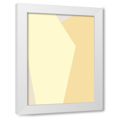 Abstract Yellow White Modern Wood Framed Art Print by Pictufy Studio