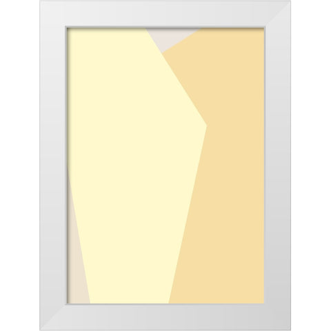 Abstract Yellow White Modern Wood Framed Art Print by Pictufy Studio