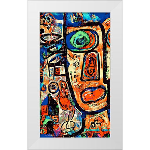 Blick vint White Modern Wood Framed Art Print by Baco, Velibor