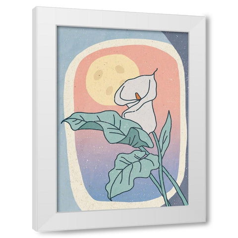 Lily of the Night White Modern Wood Framed Art Print by Demir, Aylin