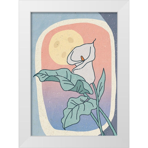 Lily of the Night White Modern Wood Framed Art Print by Demir, Aylin