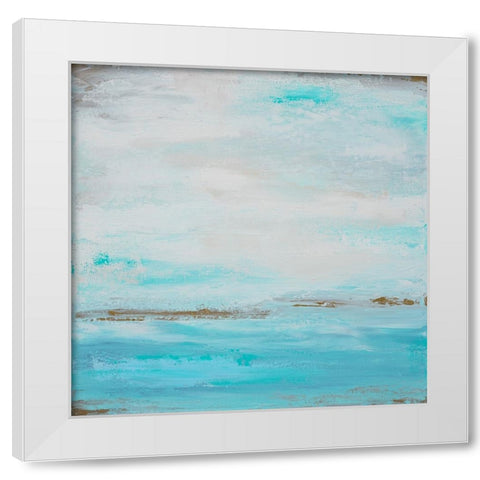 Smooth Sea 1 White Modern Wood Framed Art Print by Wattre, Francoise