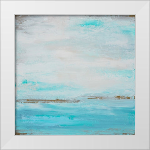 Smooth Sea 1 White Modern Wood Framed Art Print by Wattre, Francoise