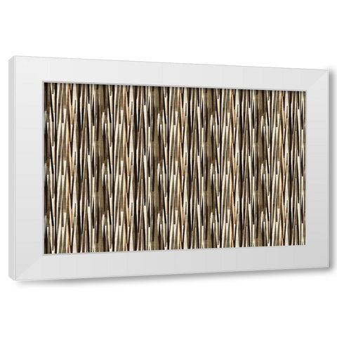 Earthy Pattern White Modern Wood Framed Art Print by Treechild