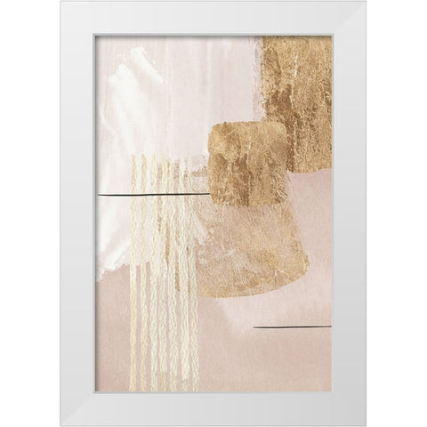 Aesthetic Gold-3 White Modern Wood Framed Art Print by Moss, Sally Ann