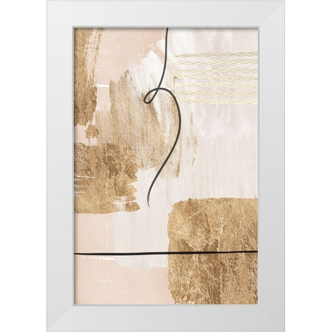 Aesthetic Gold-2 White Modern Wood Framed Art Print by Moss, Sally Ann
