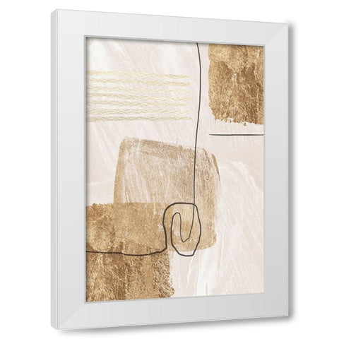 Aesthetic Gold-1 White Modern Wood Framed Art Print by Moss, Sally Ann