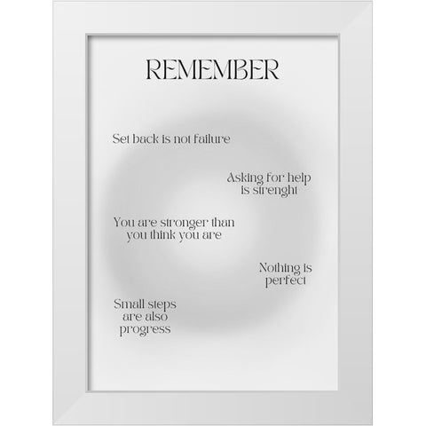 Motivational Aura Poster White Modern Wood Framed Art Print by Amelie