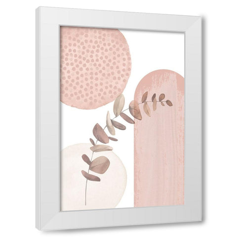 boho pink-3 White Modern Wood Framed Art Print by Moss, Sally Ann