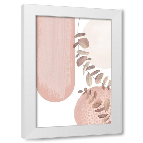 boho pink-2 White Modern Wood Framed Art Print by Moss, Sally Ann