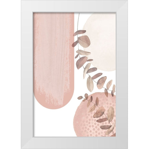 boho pink-2 White Modern Wood Framed Art Print by Moss, Sally Ann