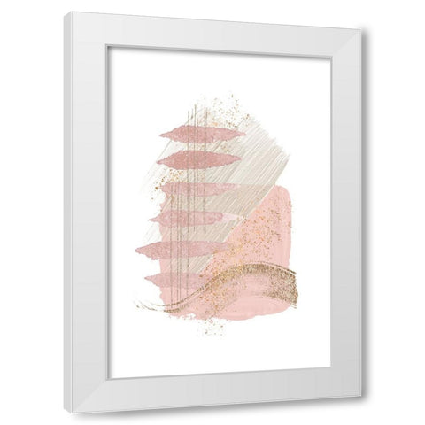 Mystical Pink Abstract-2 White Modern Wood Framed Art Print by Moss, Sally Ann