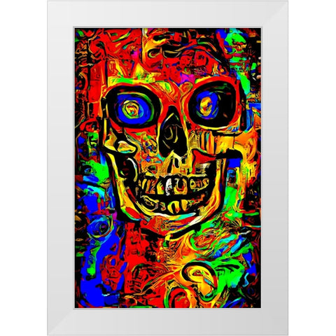 End White Modern Wood Framed Art Print by Baco, Velibor