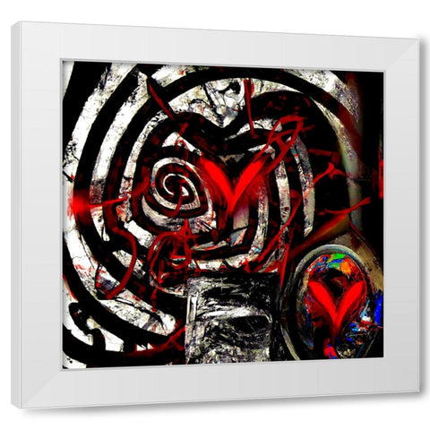 Lovt White Modern Wood Framed Art Print by Baco, Velibor