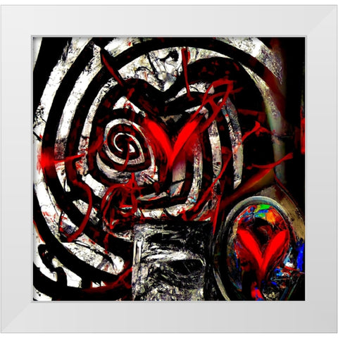 Lovt White Modern Wood Framed Art Print by Baco, Velibor