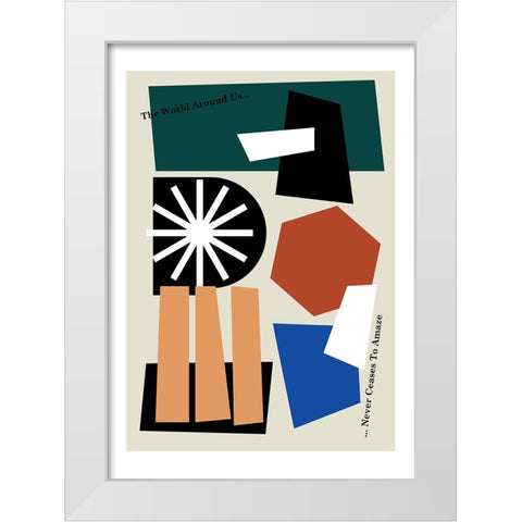 The World Around Us Greige White Modern Wood Framed Art Print by Collett, Frances