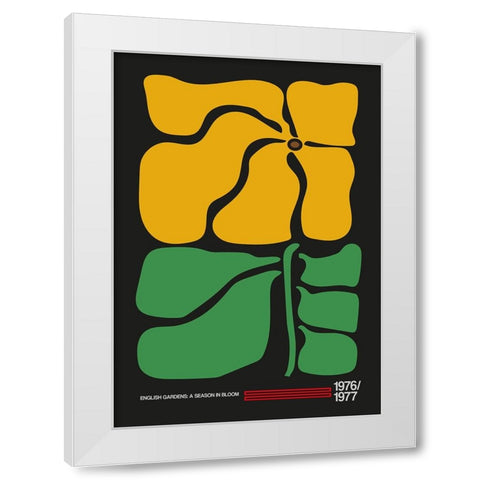 English Gardens Grey White Modern Wood Framed Art Print by Collett, Frances