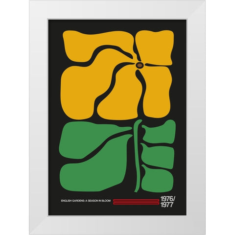 English Gardens Grey White Modern Wood Framed Art Print by Collett, Frances