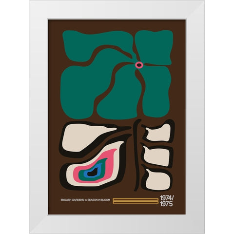 English Gardens Rainbow Brown White Modern Wood Framed Art Print by Collett, Frances