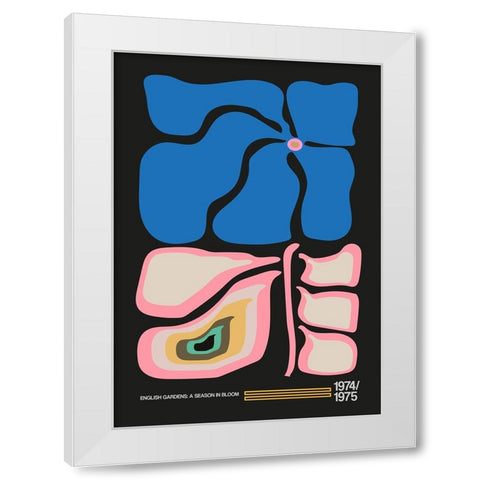 English Gardens Rainbow Grey White Modern Wood Framed Art Print by Collett, Frances