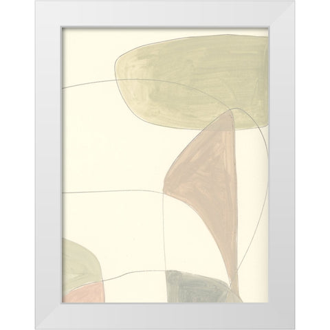 Around White Modern Wood Framed Art Print by Hobday, Dan