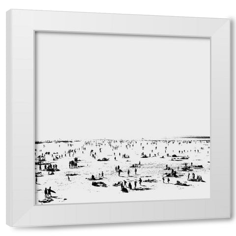 Beach No2 White Modern Wood Framed Art Print by Hobday, Dan