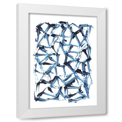 Minimal Shapes White Modern Wood Framed Art Print by Hobday, Dan