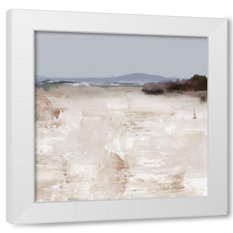 Stream White Modern Wood Framed Art Print by Hobday, Dan