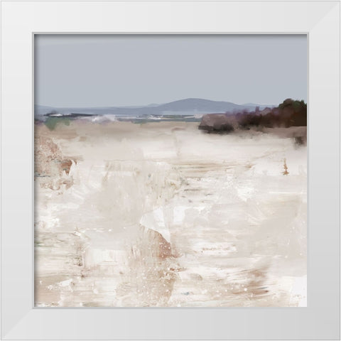 Stream White Modern Wood Framed Art Print by Hobday, Dan