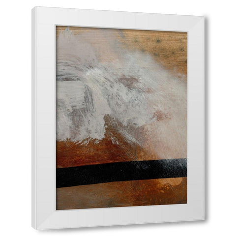 Layers White Modern Wood Framed Art Print by Hobday, Dan