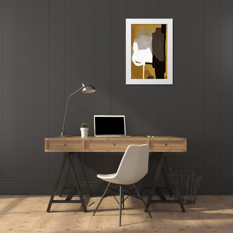 Resting White Modern Wood Framed Art Print by Hobday, Dan