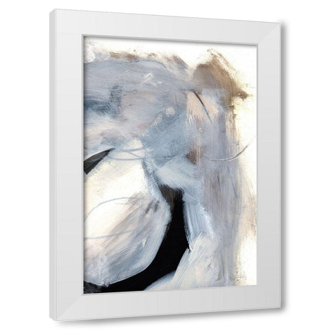 Windy White Modern Wood Framed Art Print by Hobday, Dan