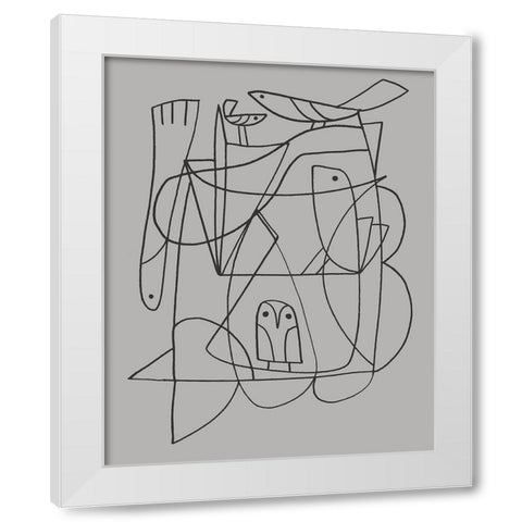 Daily No2 White Modern Wood Framed Art Print by Hobday, Dan