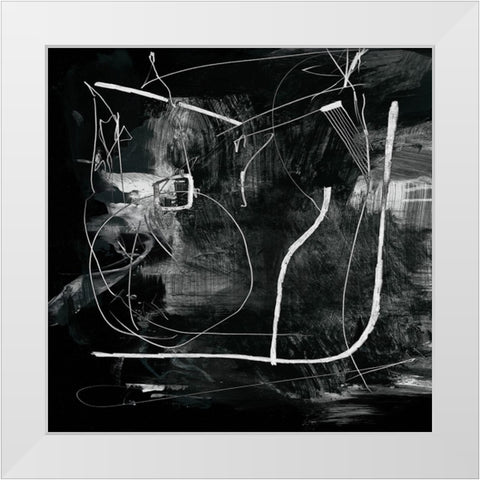 Mono White Modern Wood Framed Art Print by Hobday, Dan