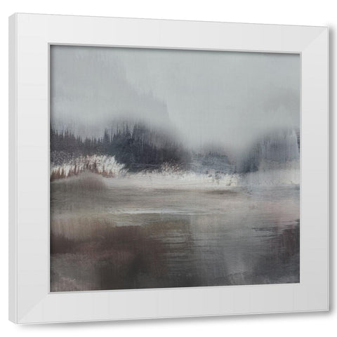 Forest Lake White Modern Wood Framed Art Print by Hobday, Dan