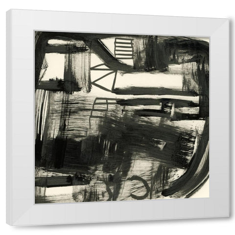 Market White Modern Wood Framed Art Print by Hobday, Dan