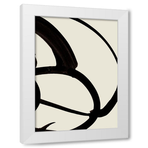 Atienne No2 White Modern Wood Framed Art Print by Hobday, Dan