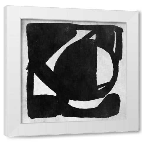 Abstract Melody No6 White Modern Wood Framed Art Print by Hobday, Dan