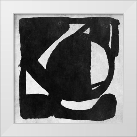 Abstract Melody No6 White Modern Wood Framed Art Print by Hobday, Dan