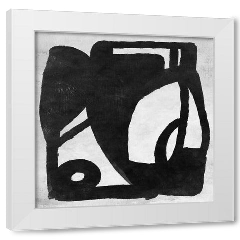 Abstract Melody No3 White Modern Wood Framed Art Print by Hobday, Dan