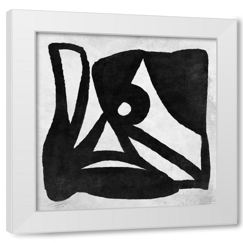 Abstract Melody No2 White Modern Wood Framed Art Print by Hobday, Dan