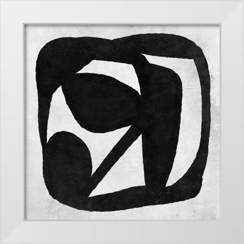 Abstract Melody White Modern Wood Framed Art Print by Hobday, Dan