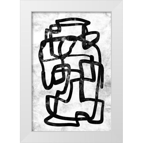 Storyline White Modern Wood Framed Art Print by Hobday, Dan