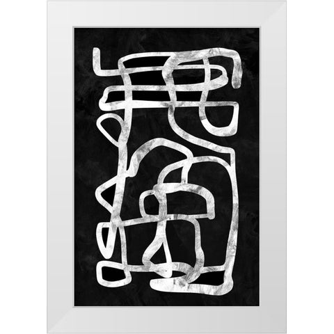 Storyline No2 White Modern Wood Framed Art Print by Hobday, Dan