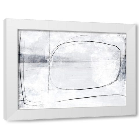 Mood White Modern Wood Framed Art Print by Hobday, Dan