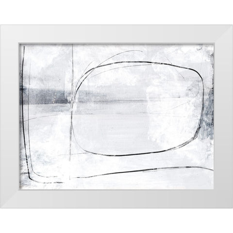 Mood White Modern Wood Framed Art Print by Hobday, Dan